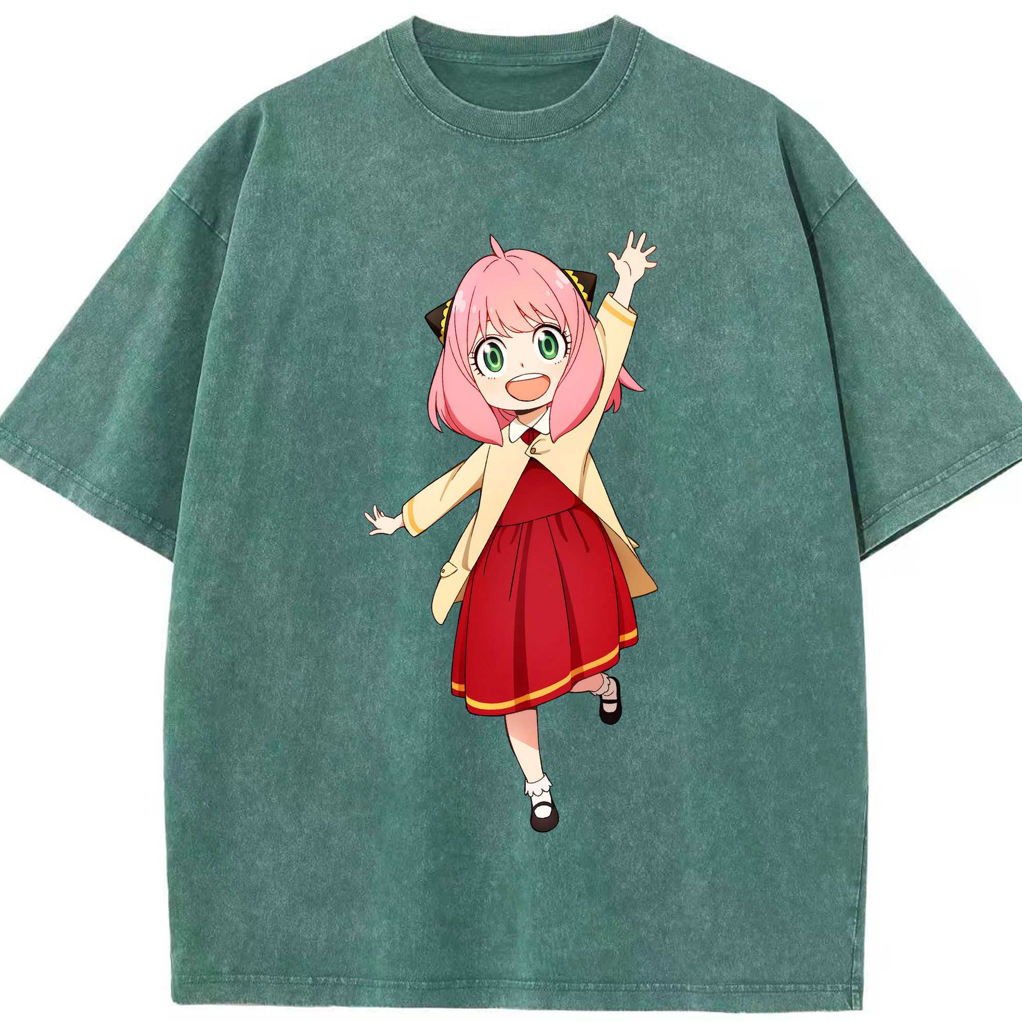 （画像用） SPY×FAMILY间谍家家酒 綿100% ヴィンテージ風 半袖Tシャツ（フロントプリント）